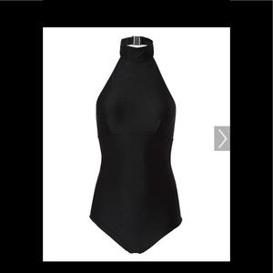 ONIA Black Heather Choker Swimsuit Size Large